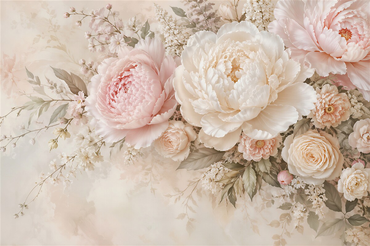 Fototapeta Romantyczne Peonie w Delikatnych Odcieniach