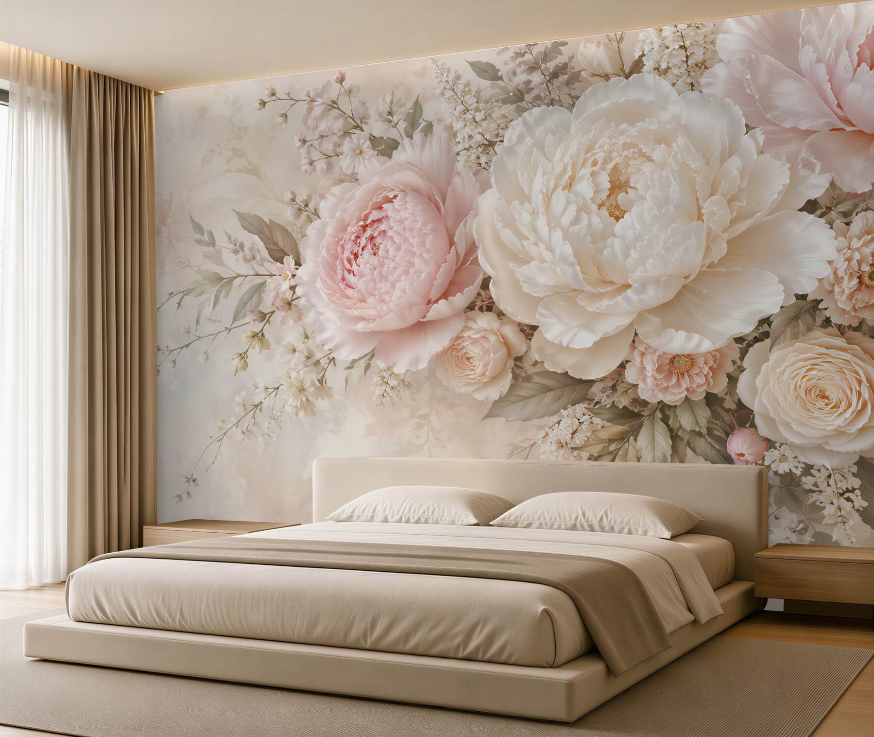 Fototapeta Romantyczne Peonie w Delikatnych Odcieniach?v23