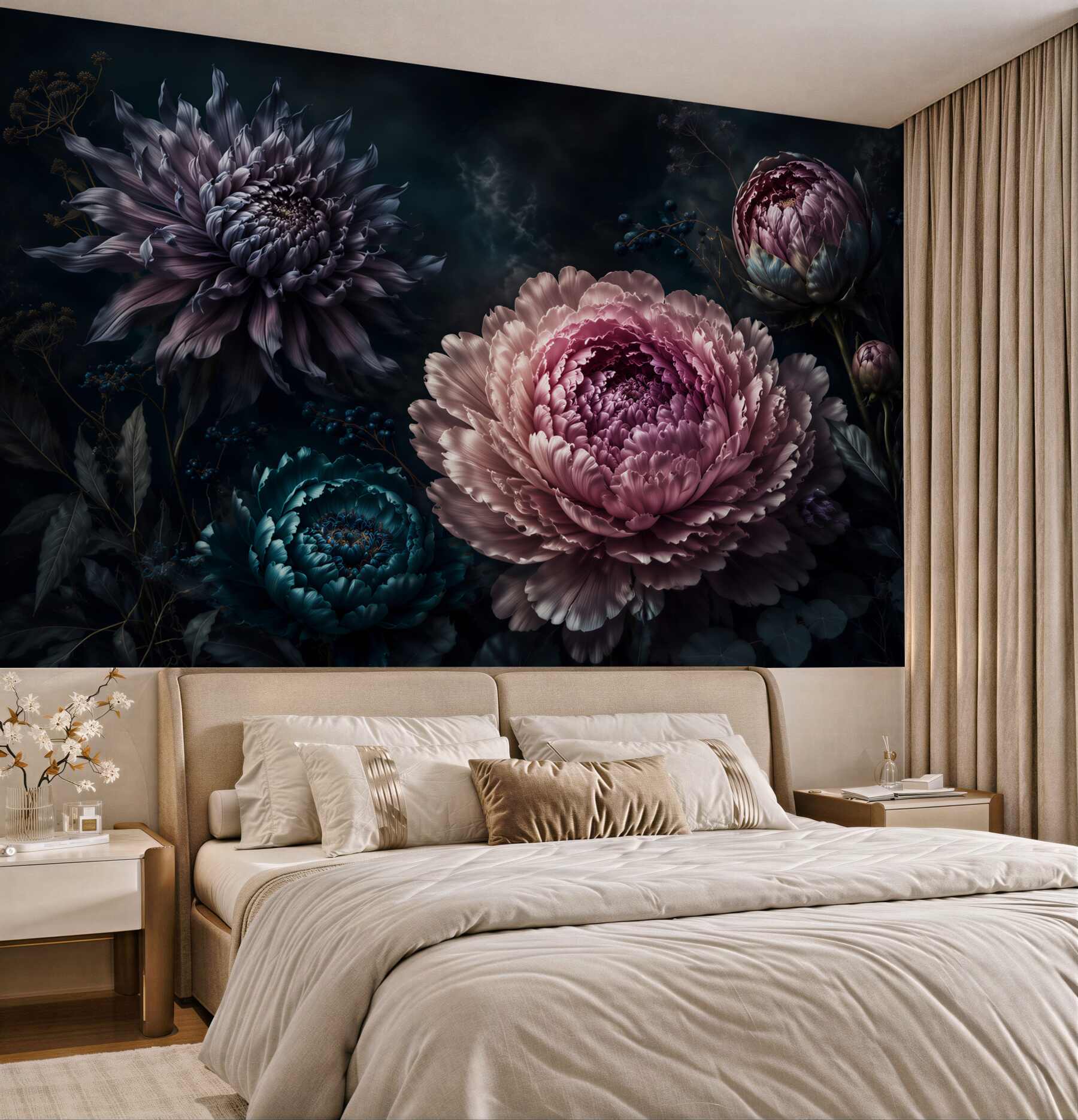 Fototapeta Ciemne Peonie Elegancji?v23