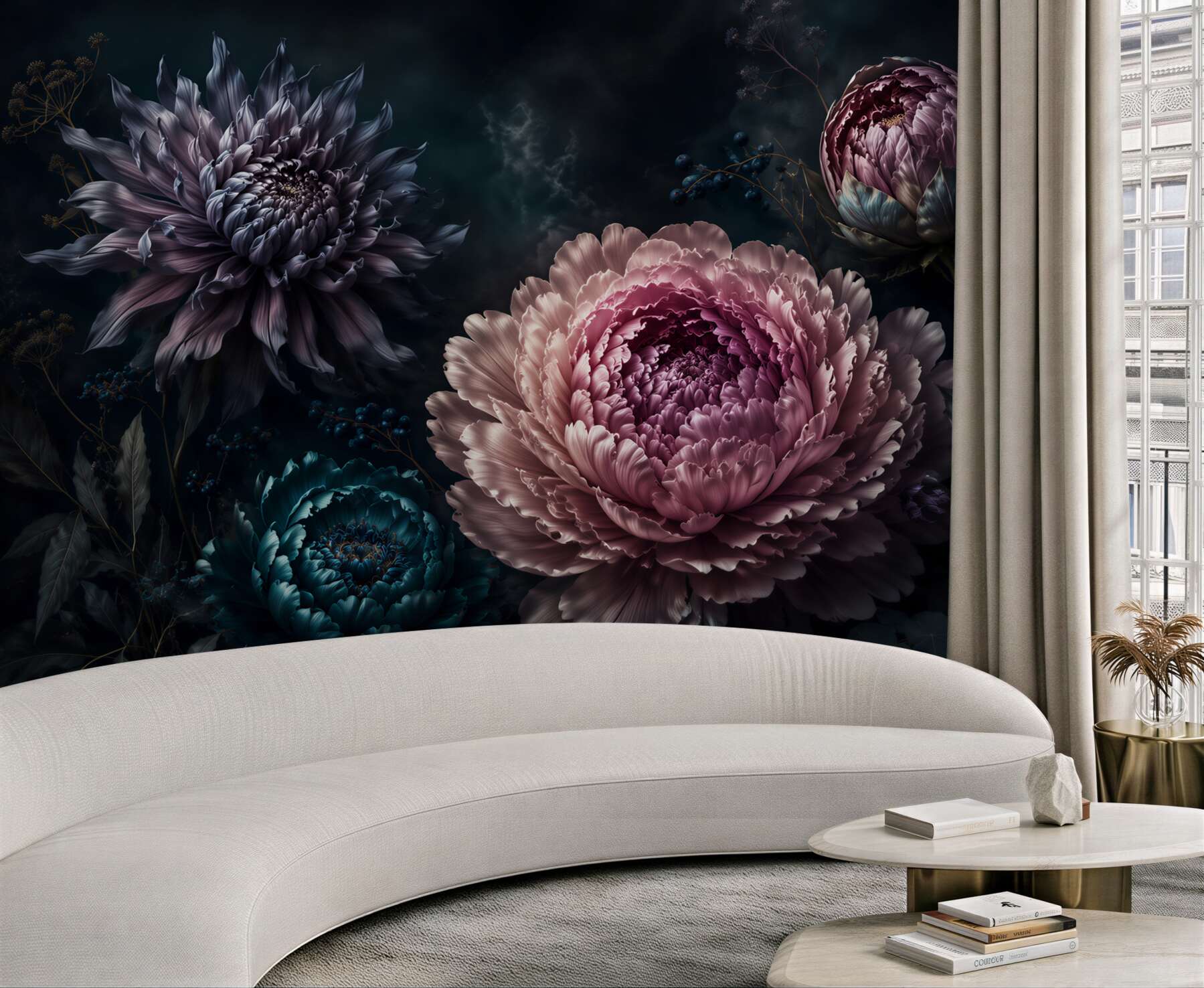 Fototapeta Ciemne Peonie Elegancji?v23