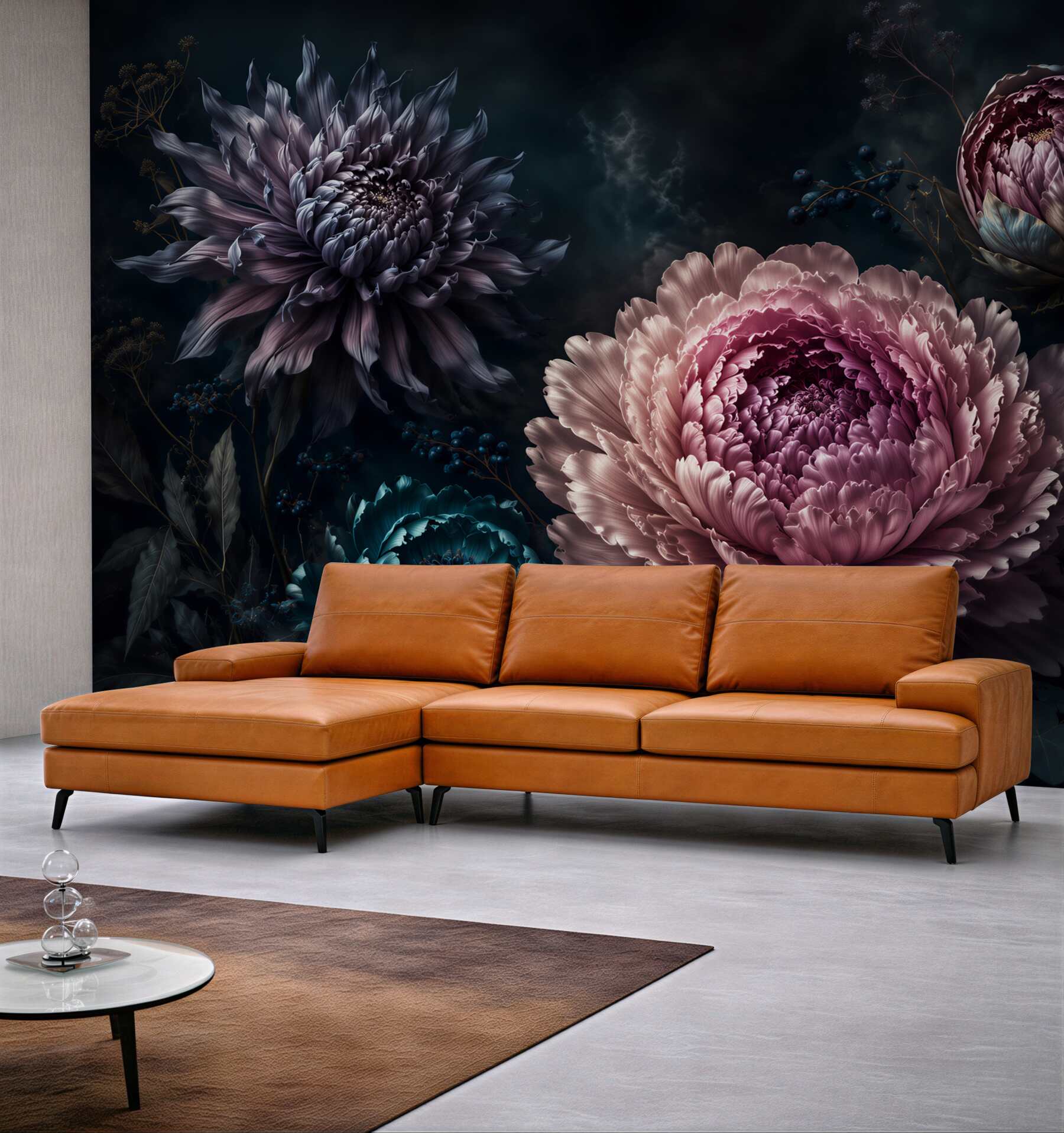 Fototapeta Ciemne Peonie Elegancji?v23