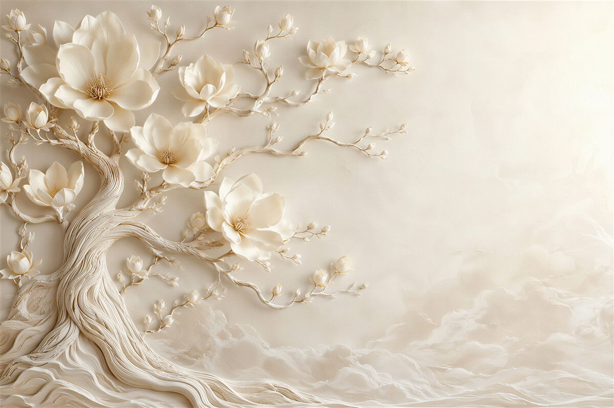 Fototapeta Delikatne Magnolie 3D