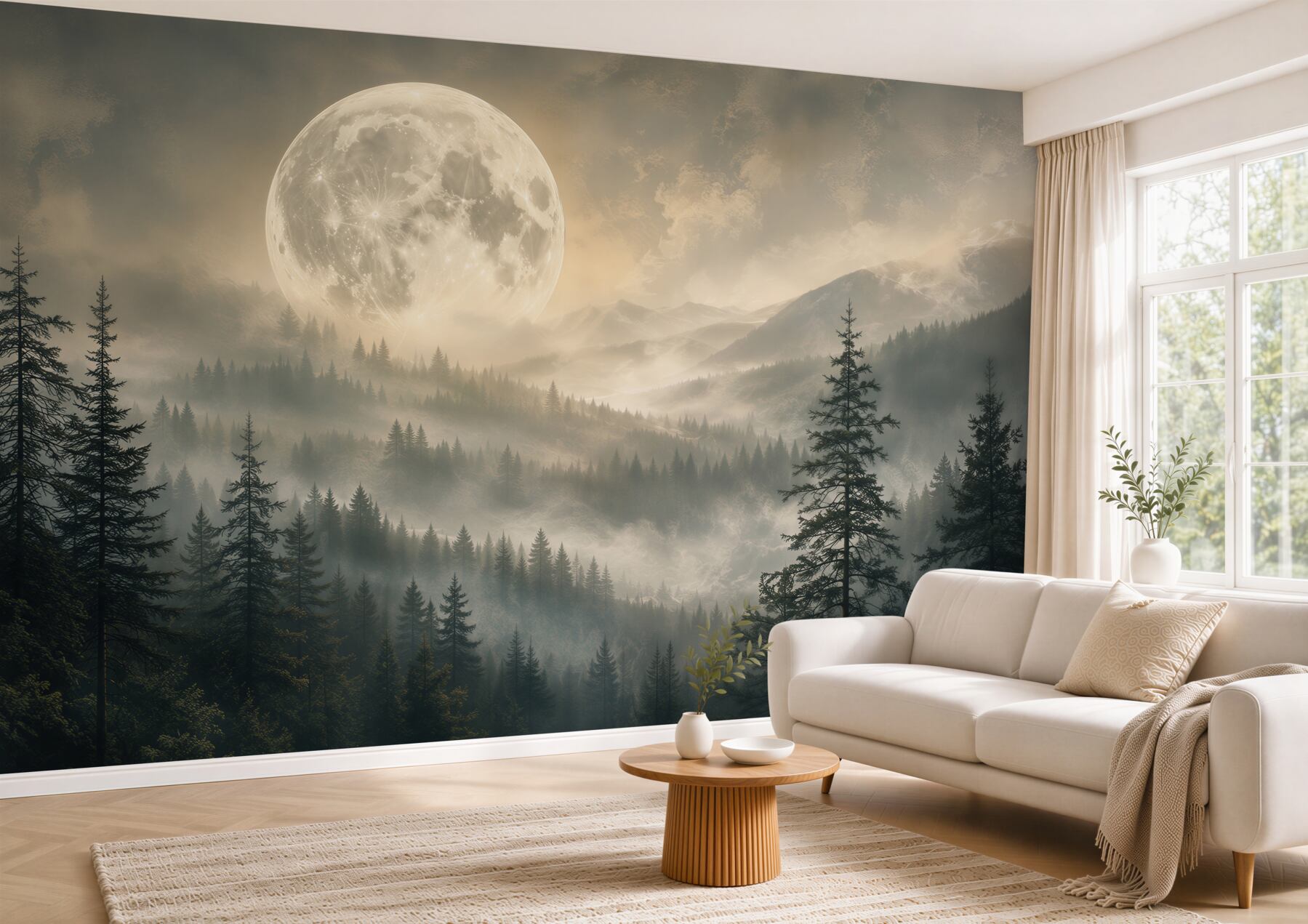 Fototapeta Magiczny księżyc nad górami?v23