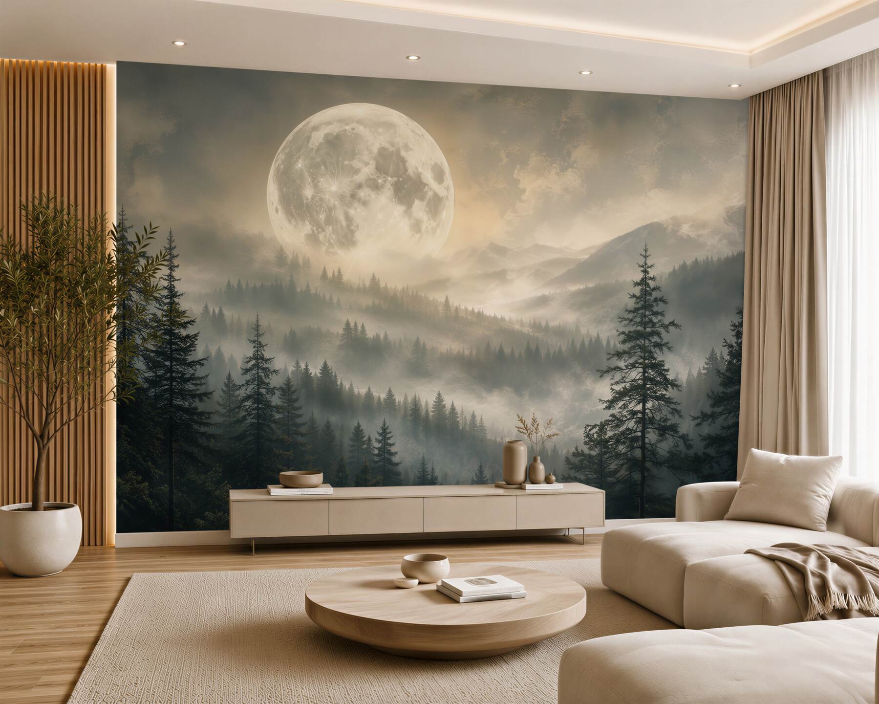 Fototapeta Magiczny księżyc nad górami?v23
