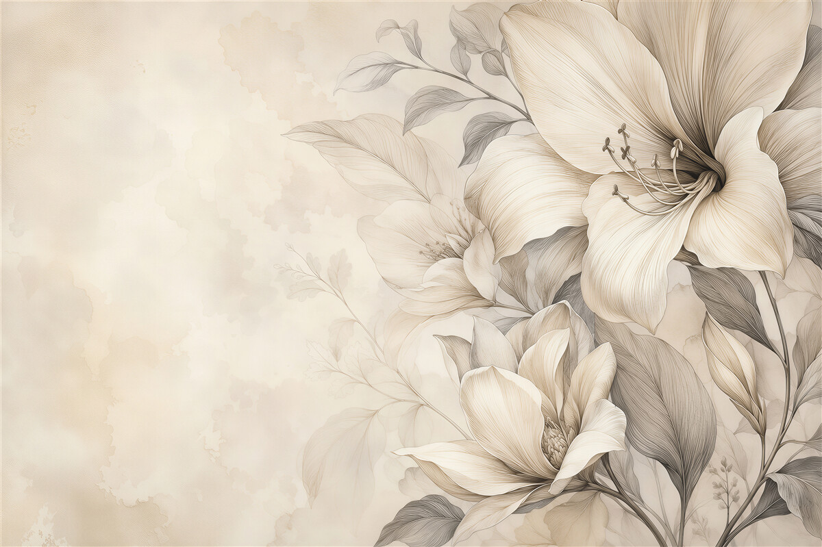 Fototapeta Elegancka Fototapeta z Magnoliami