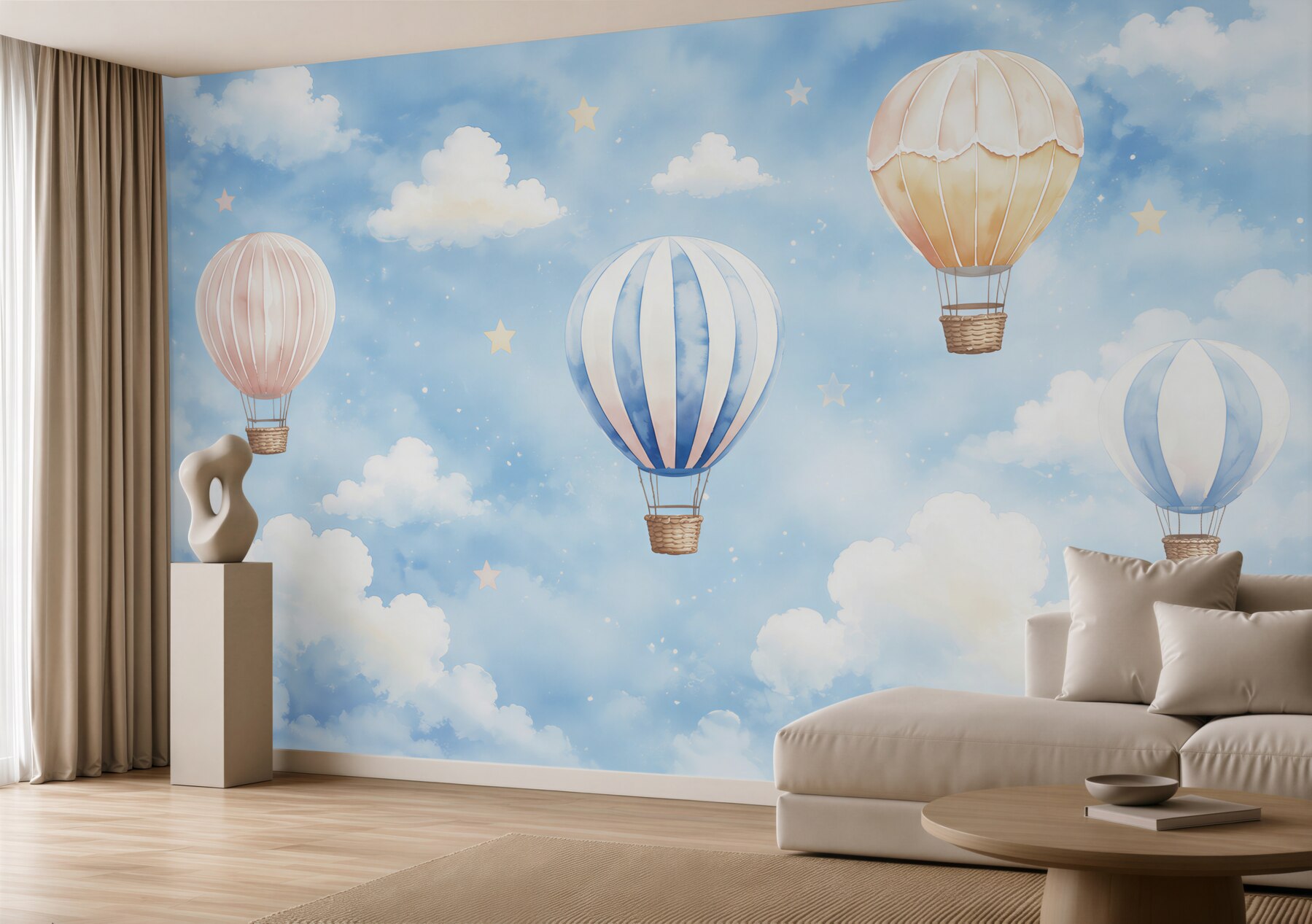 Fototapeta Balony na niebie z chmurami?v23
