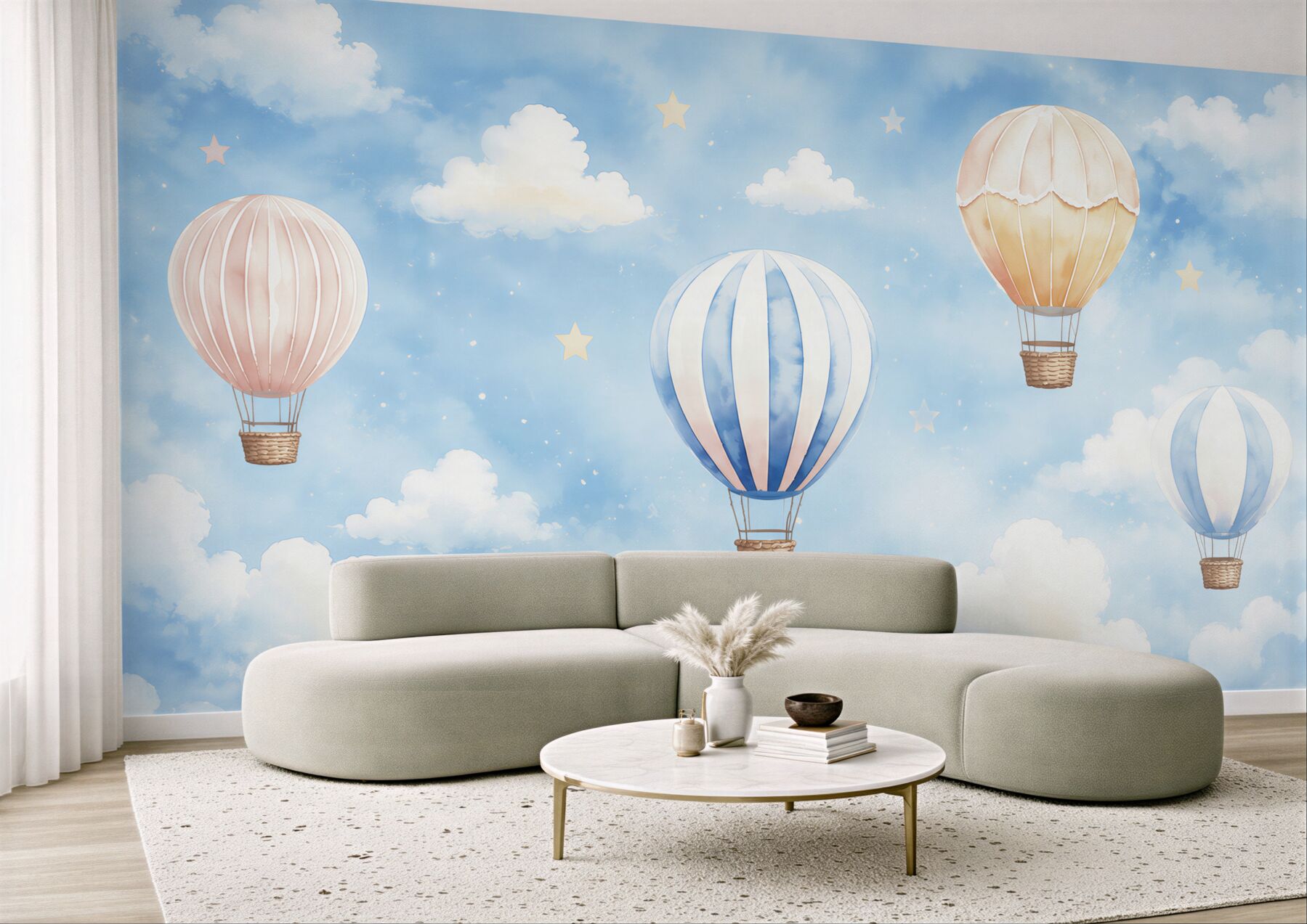 Fototapeta Balony na niebie z chmurami?v23