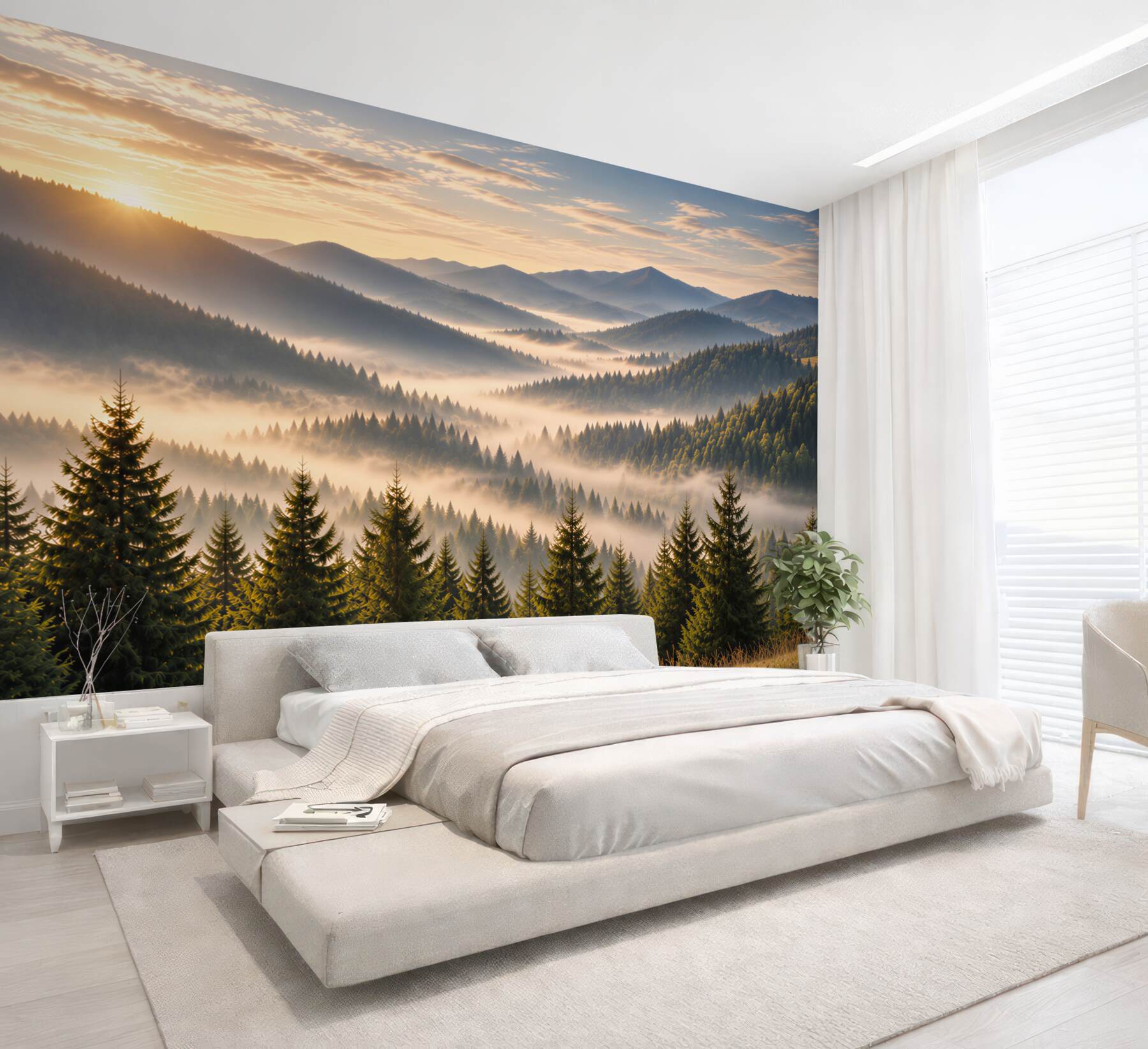 Fototapeta mgła opada na gęsty jesienny las?v23