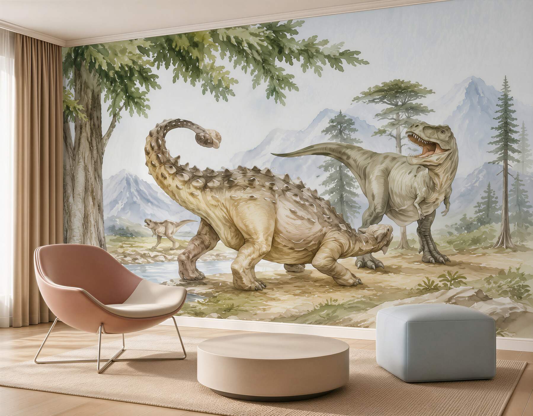 Fototapeta dinozaury w lesie