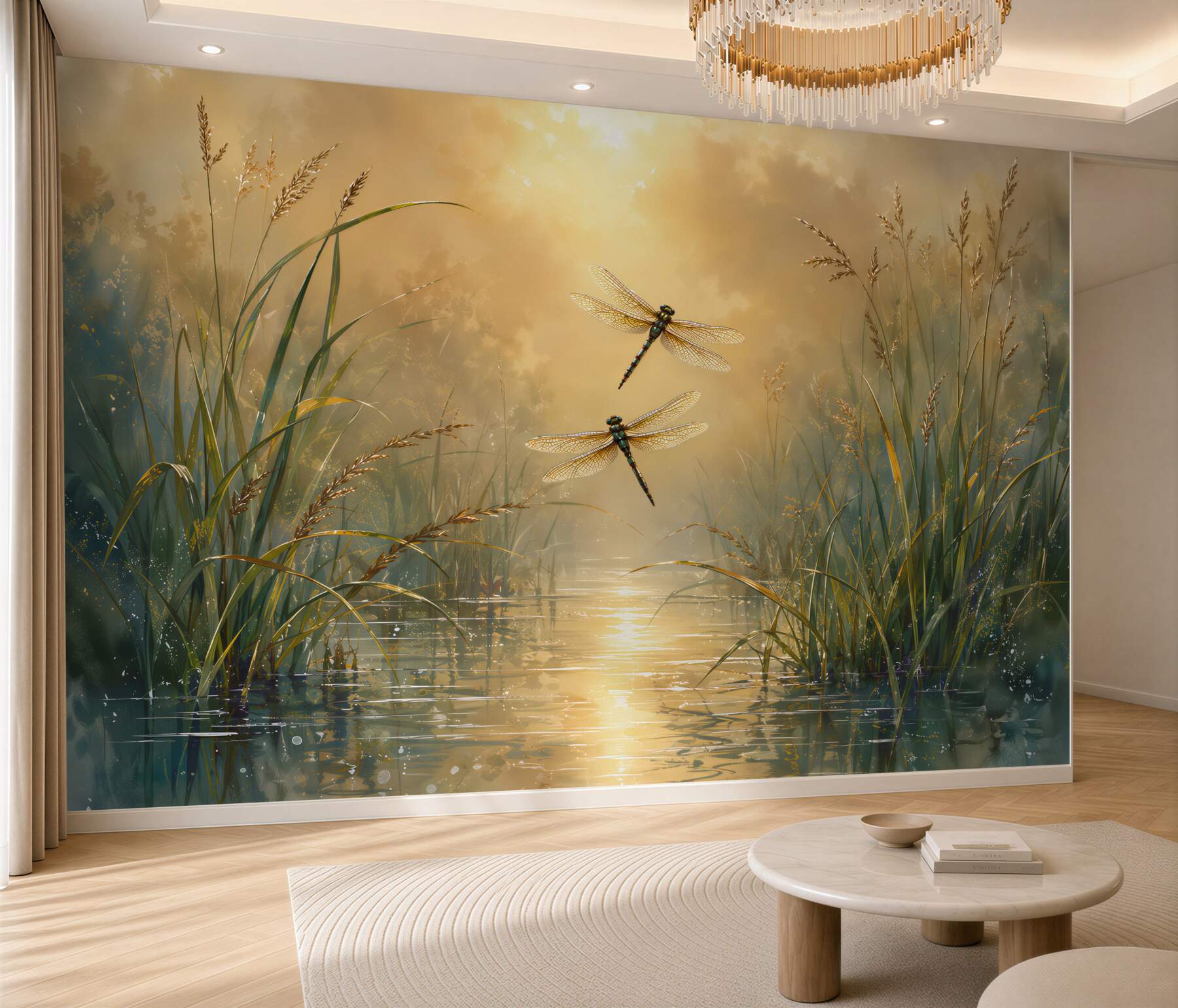 Fototapeta ważki nad stawem