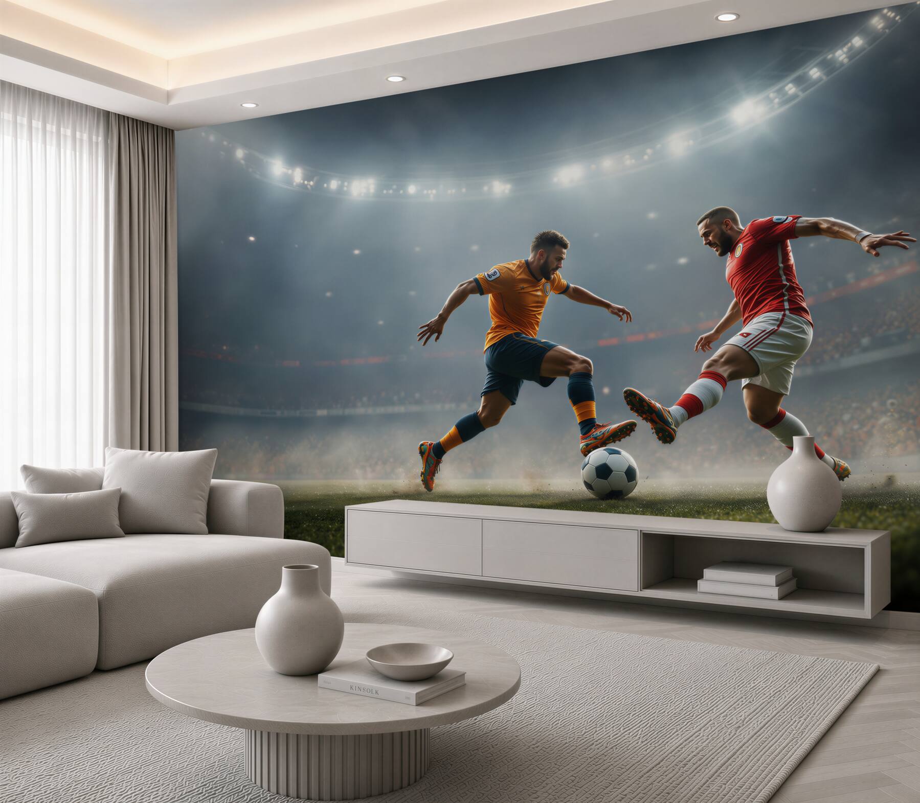 Fototapeta piłka nożna na stadionie