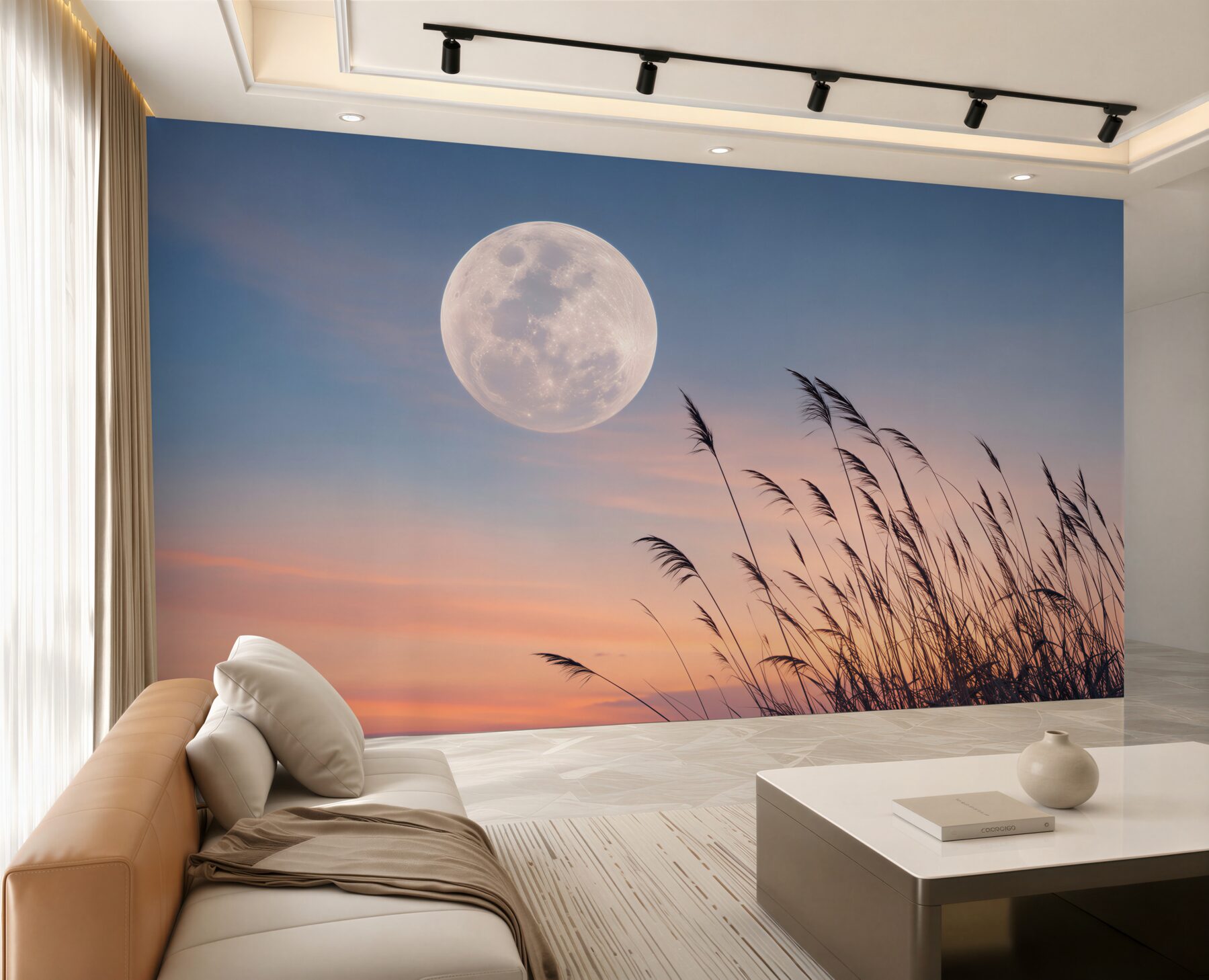 Fototapeta księżyc nad trawami?v23