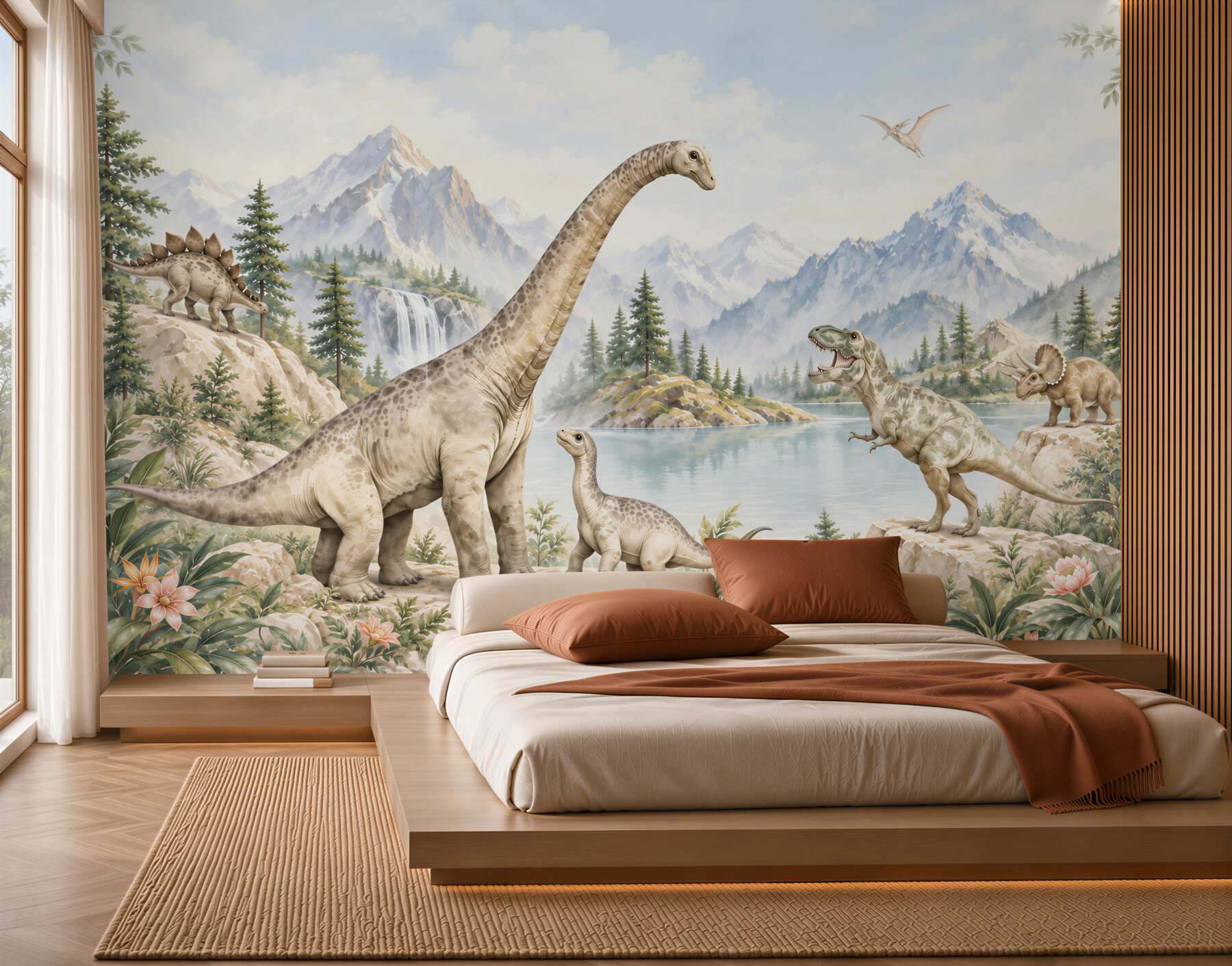 Fototapeta dinozaury w górskim krajobrazie?v23