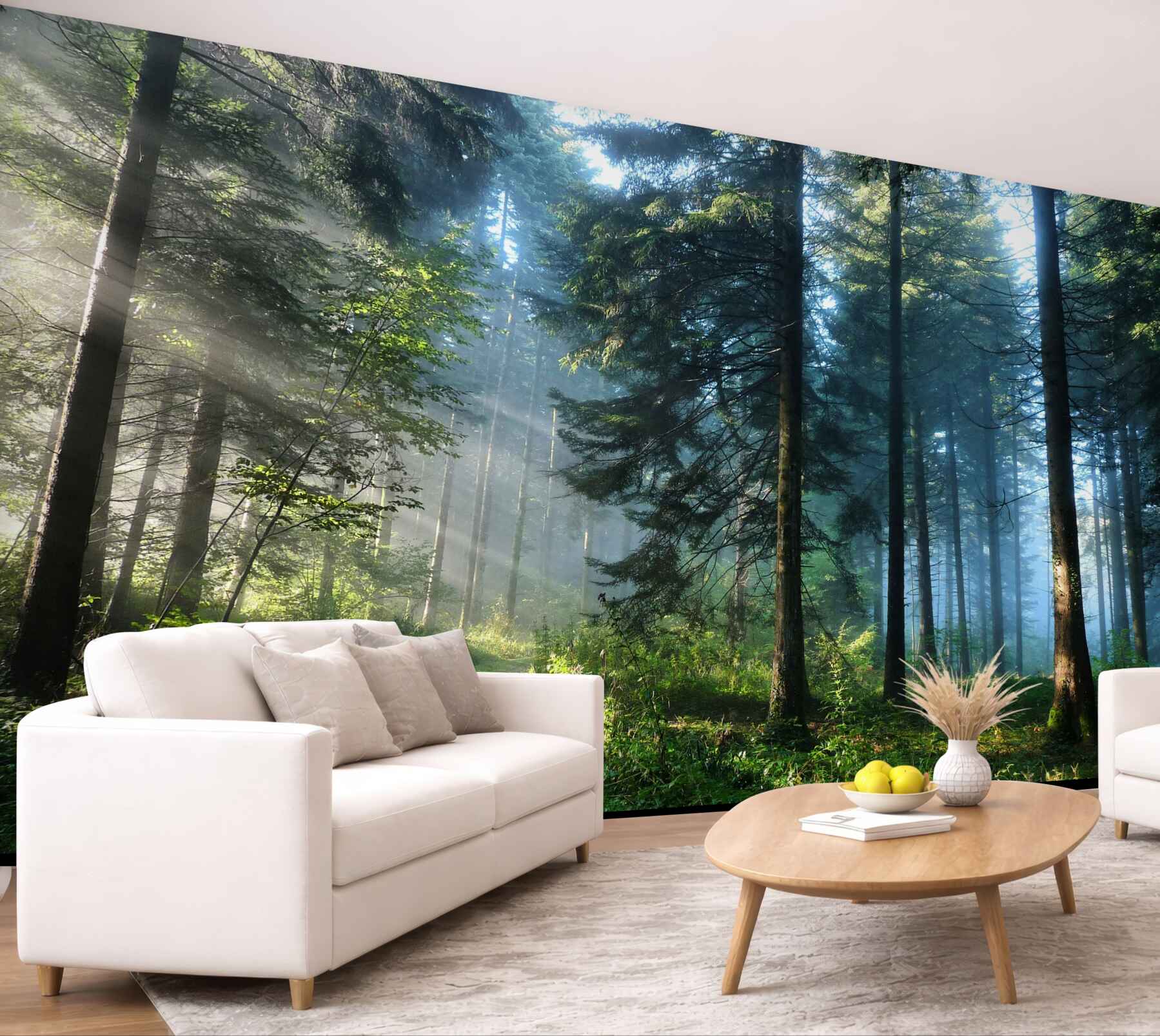 Fototapeta ścieżka w mglistym lesie