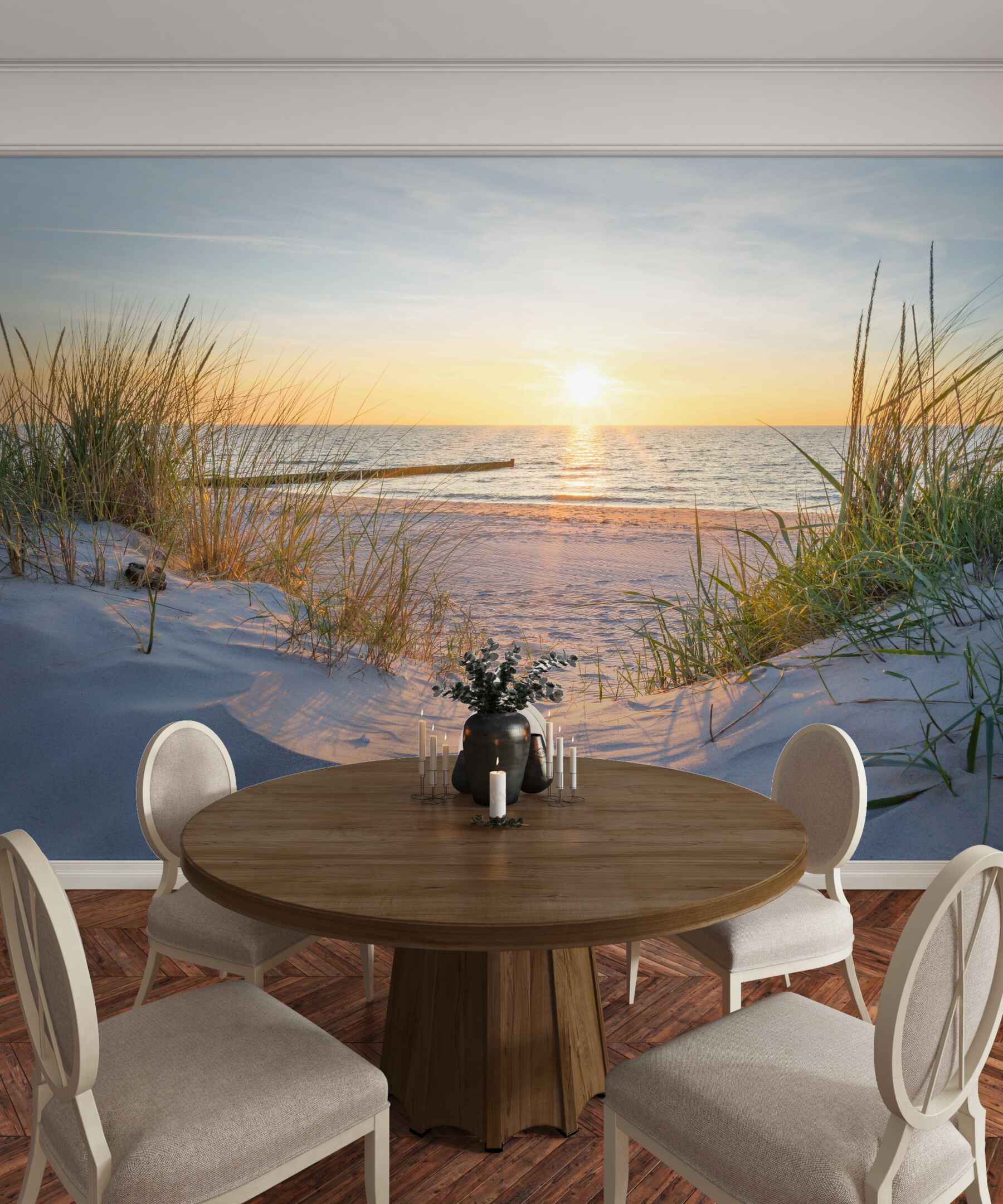 Fototapeta Fototapetaa zachód słońca na plaży