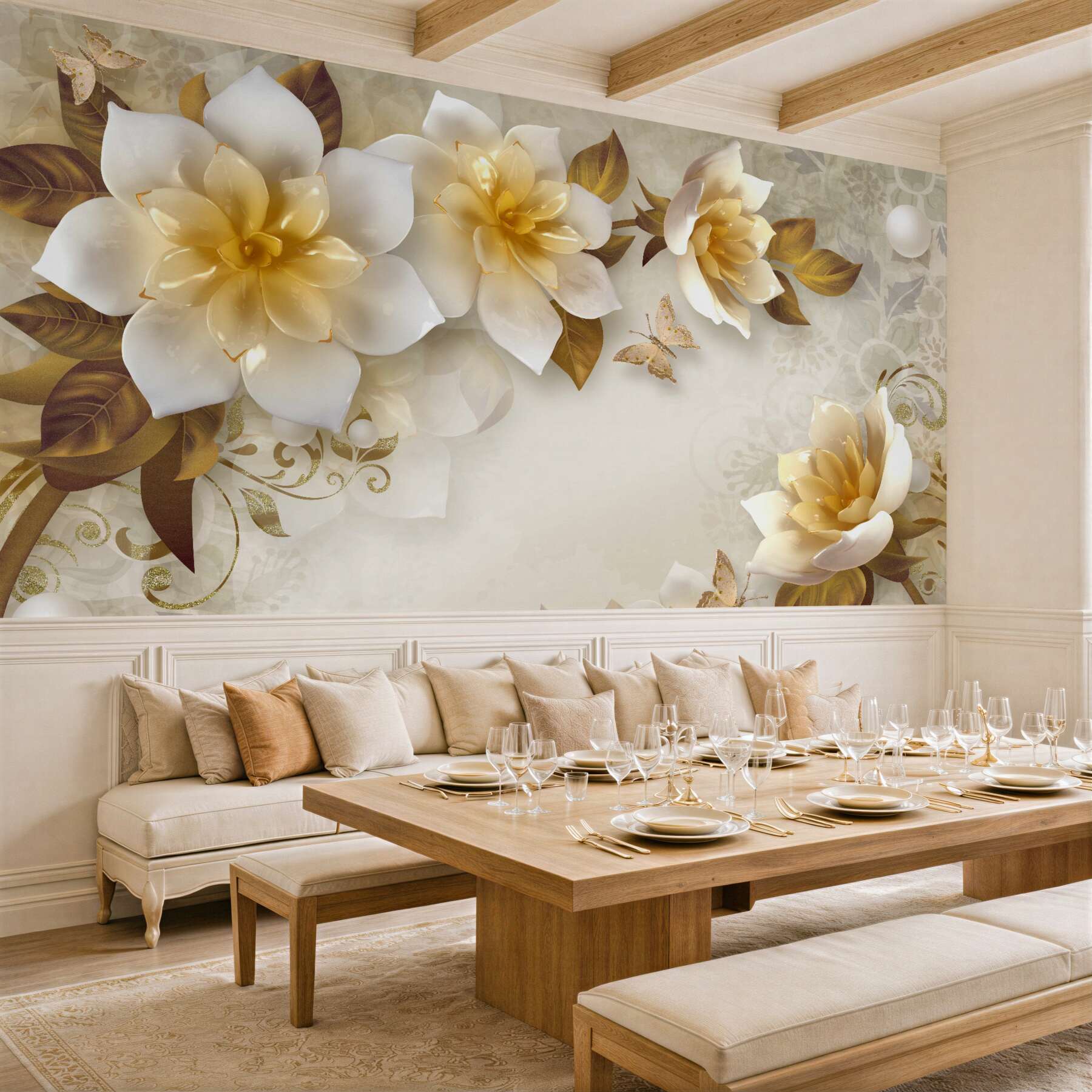 Fototapeta PORCELANOWE KWIATY?v23