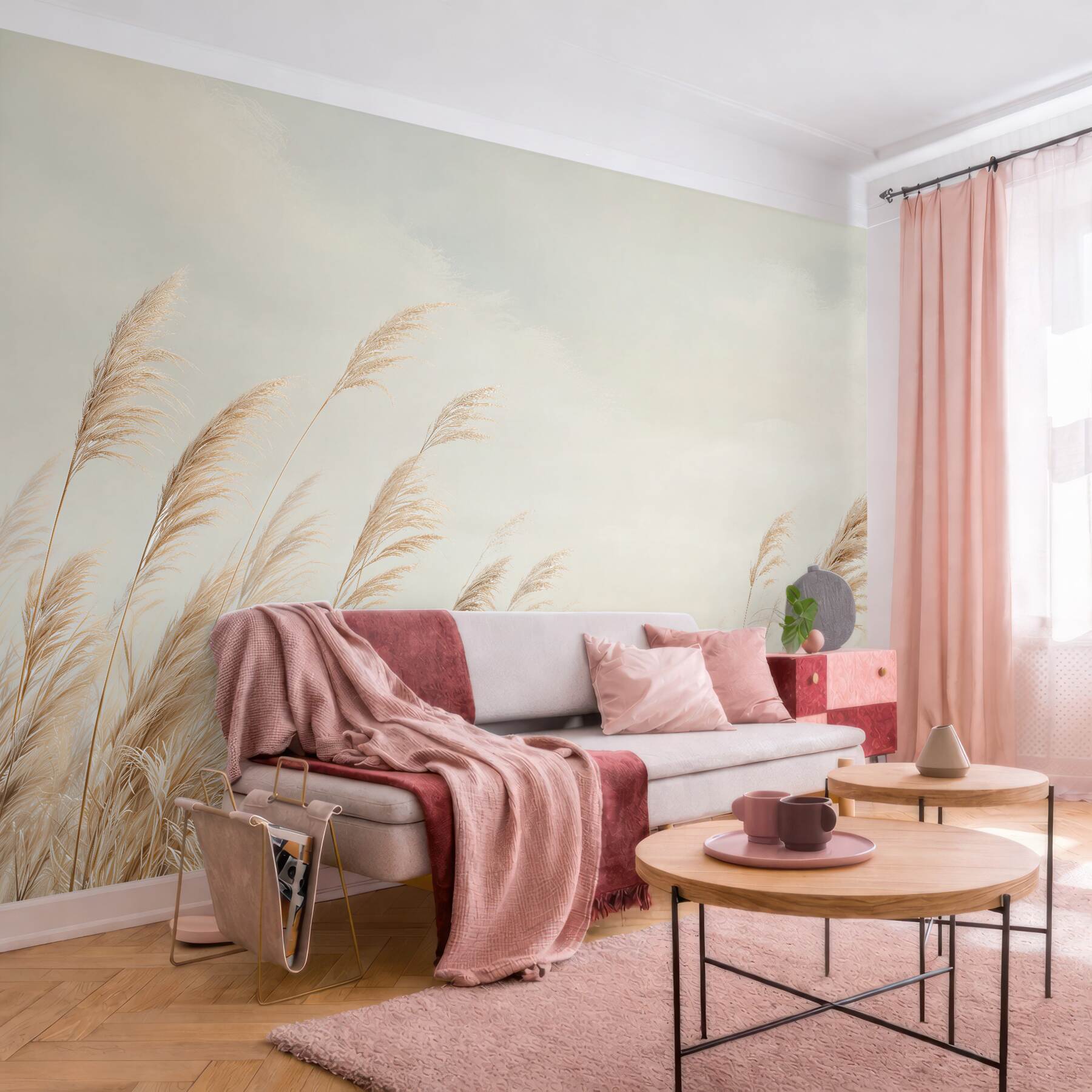 Fototapeta Zwiewne trawy w pastelowym świetle?v23
