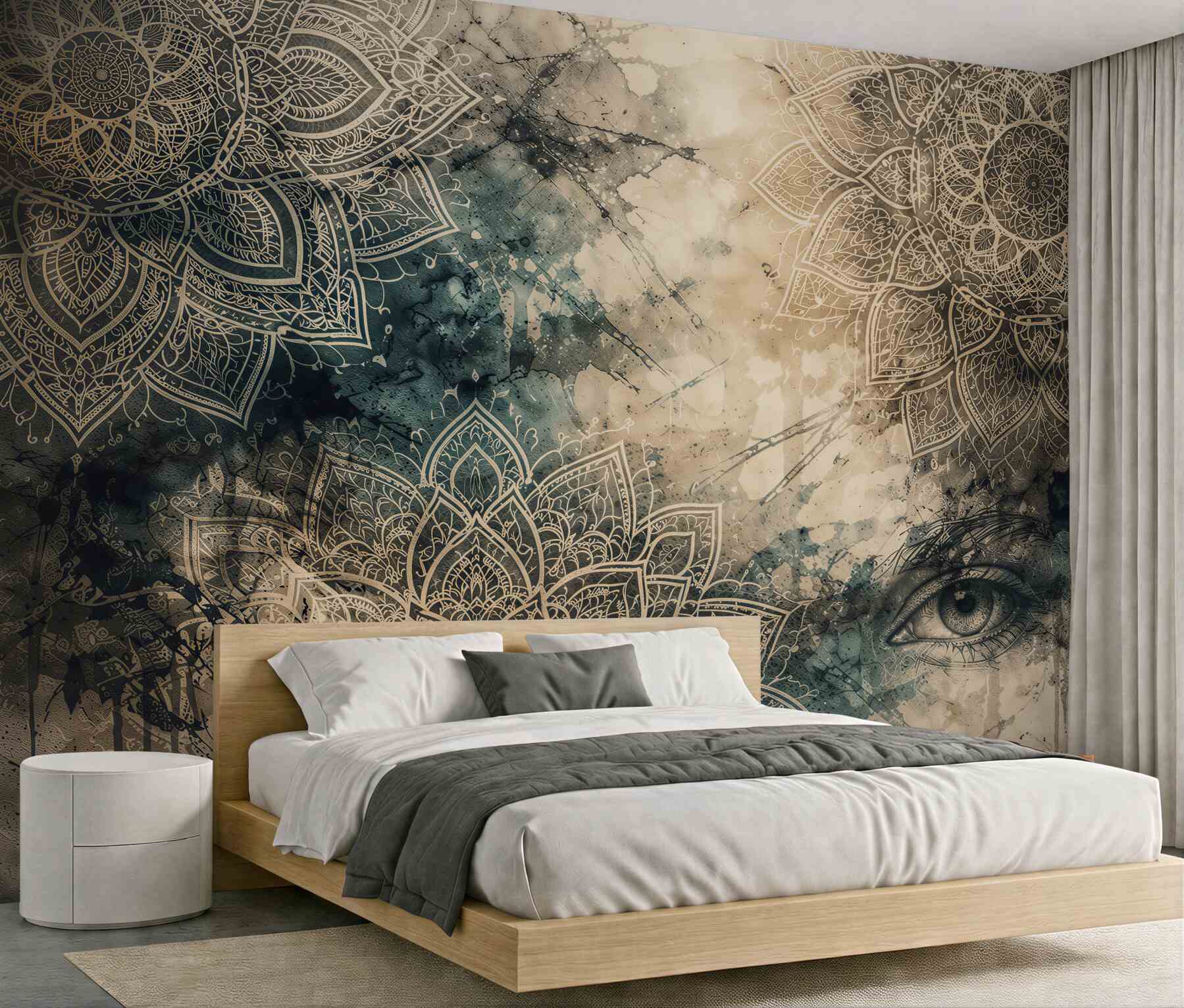 Fototapeta Orientalna Mandala z Tajemniczym Spojrzeniem?v23