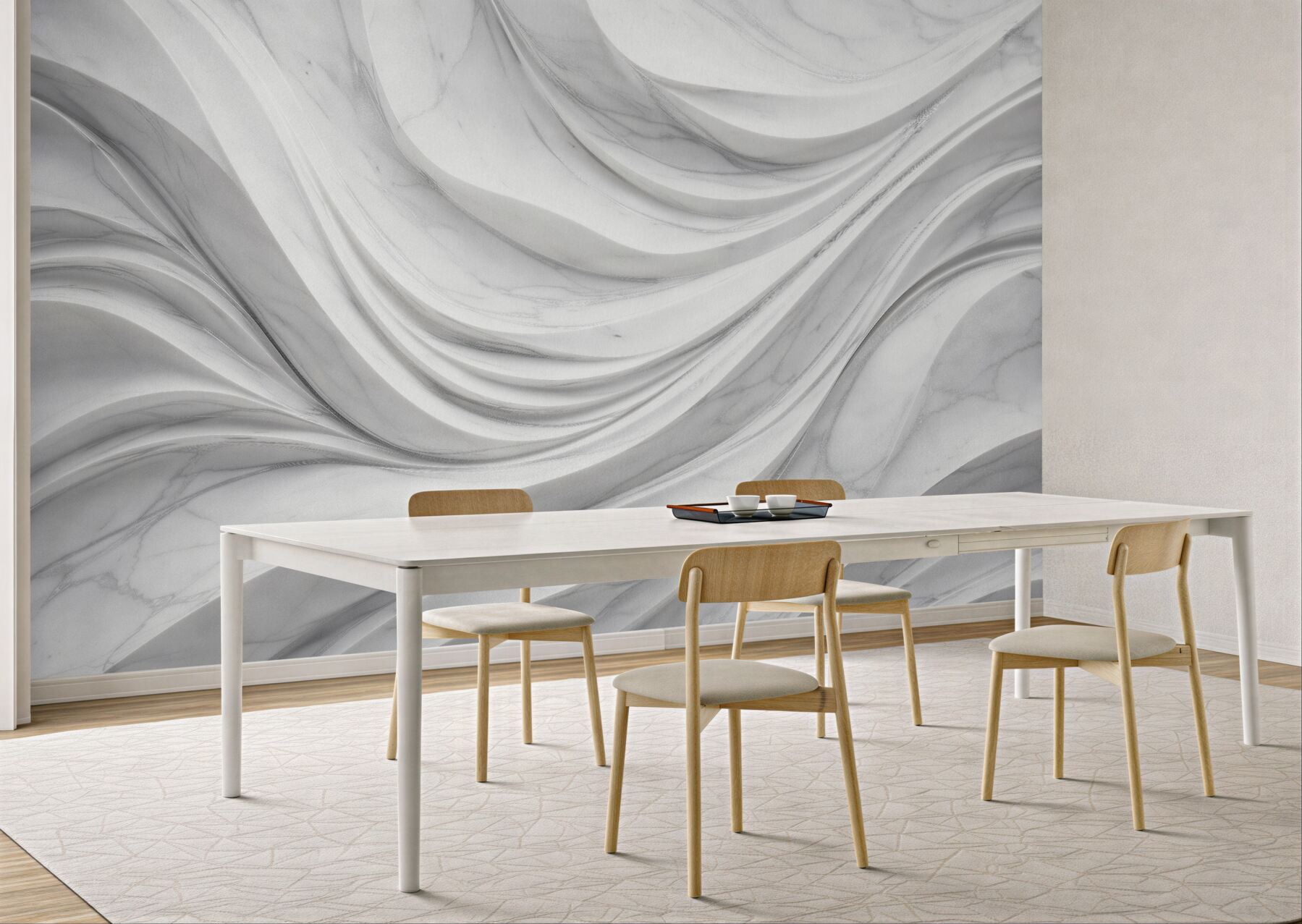 Fototapeta subtelne marmurowe wstęgi