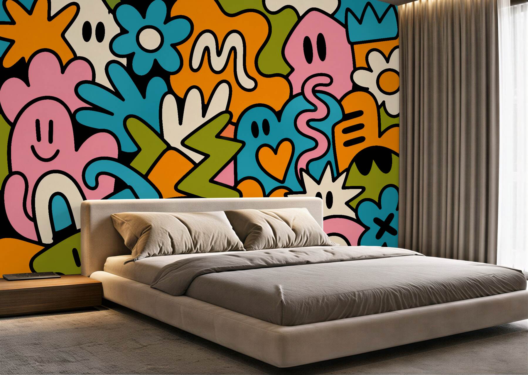 Fototapeta kolorowy pop art uśmiech