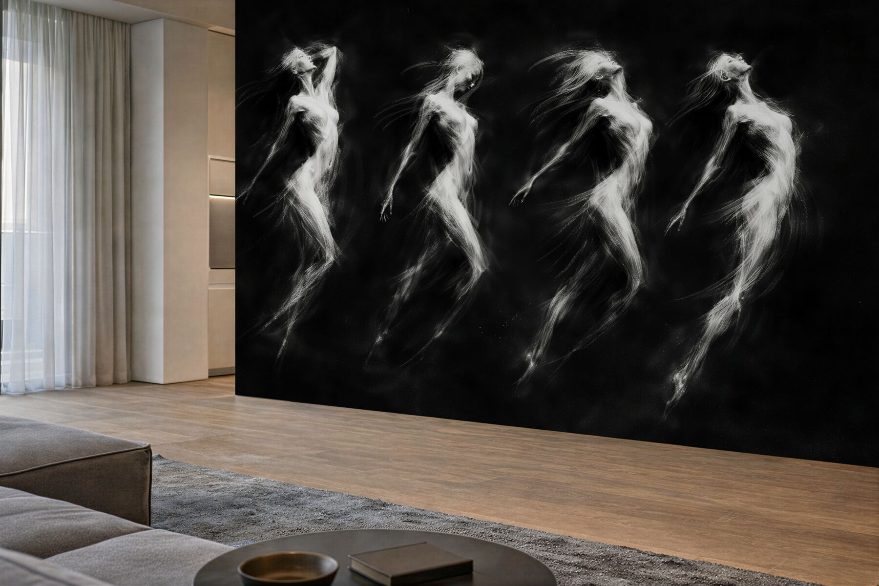 Fototapeta eteryczne sylwetki kobiet w czerni?v23