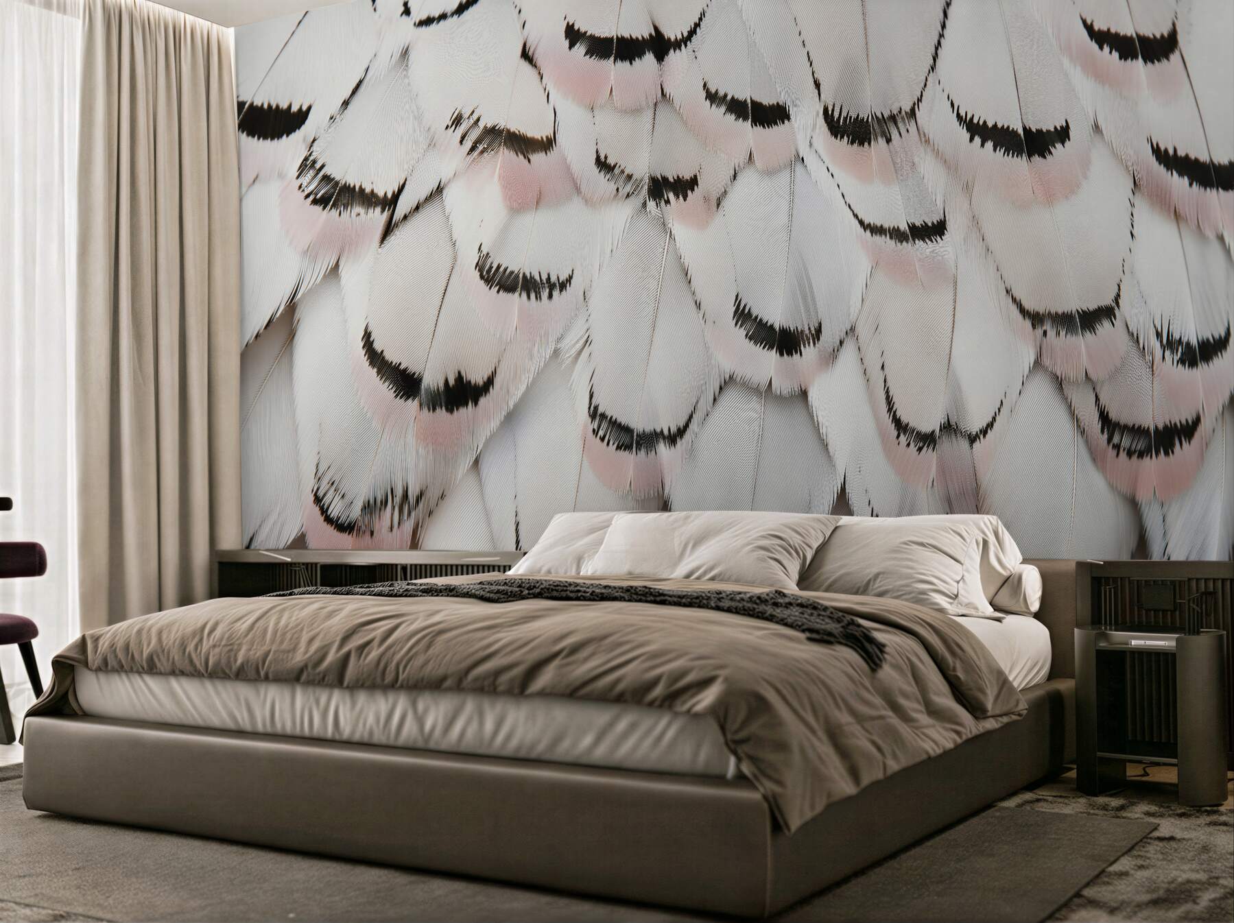 Fototapeta pudrowe pióra w eleganckim rytmie?v23