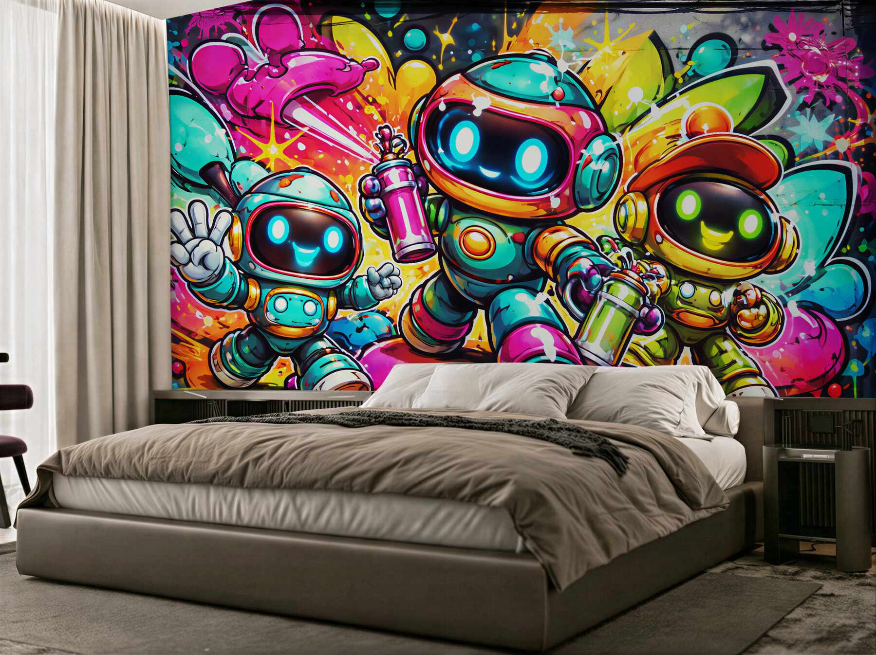 Fototapeta kolorowe roboty street art?v23