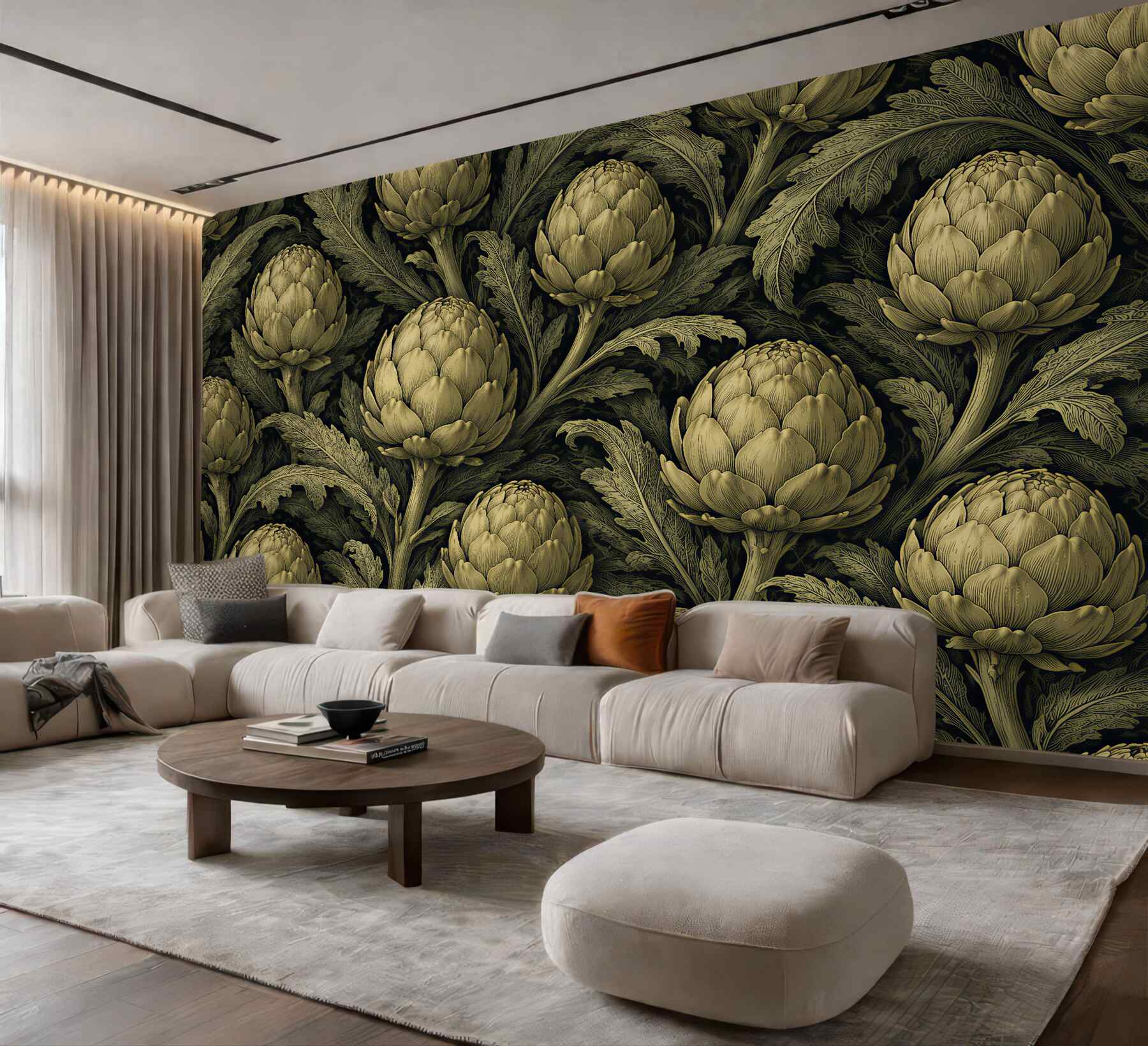 Fototapeta artystyczne karczochy na ciemnym tle?v23