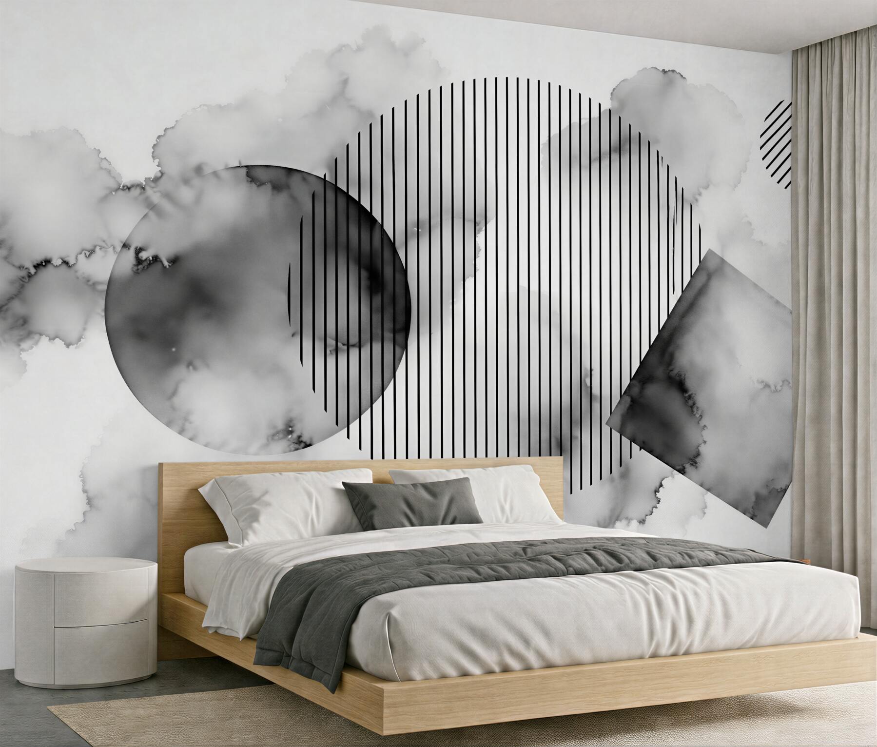 Fototapeta szara abstrakcja z geometrią