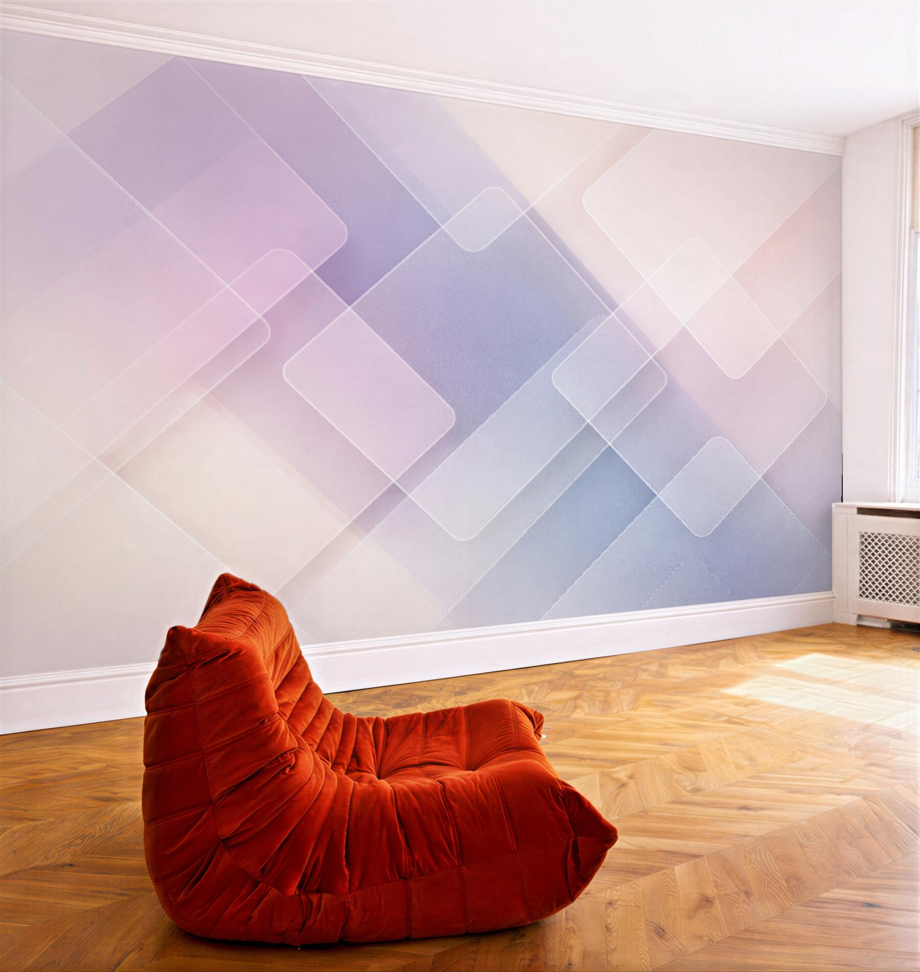 Fototapeta pastelowa geometryczna mgiełka