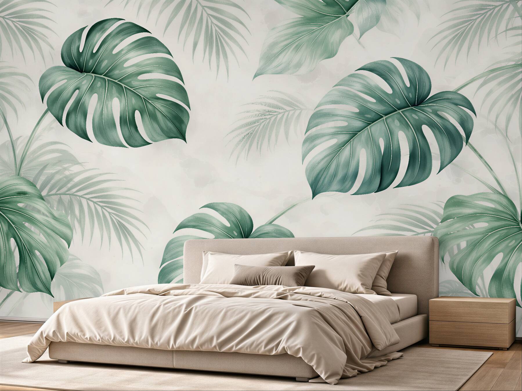 Fototapeta monstera w subtelnym rytmie